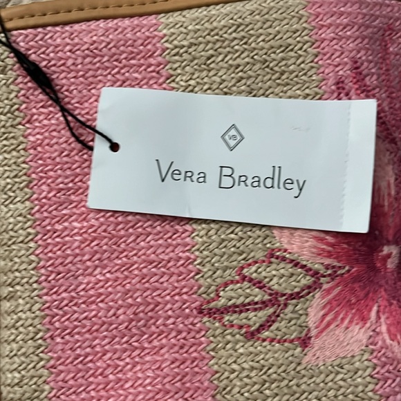 Vera Bradley RFID Straw Wristlet. Candy Stripe Pink. NWT - Picture 2 of 4
